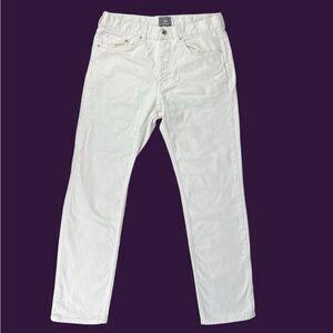 H&M Men’s Regular Fit Cream White Tapered Jeans Size 31x28